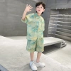 Summer Hanfu 2025 style Children's Casual Set for middle-aged and young kids, a two-piece Tang suit with a traditional Chinese style of "Yuan Shan Dai Pan Buckle" Application Scenario